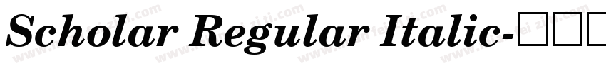 Scholar Regular Italic字体转换